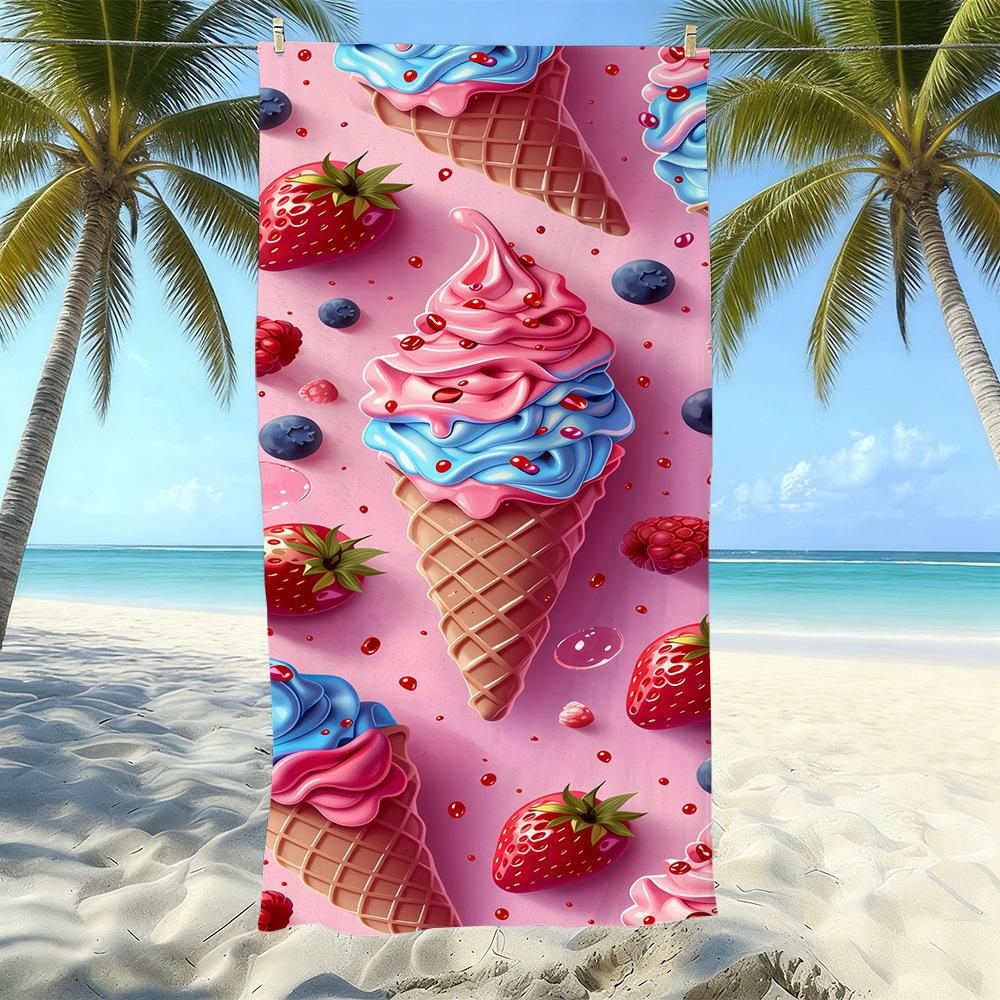 Microfiber Printed Beach Towel Quick-Drying Sand-Proof Absorbent Bath Towel Travel Swimming Towel