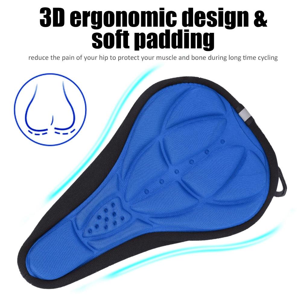3D Mountain Road Bike Breathable Soft Seat Saddle Cover (Black)