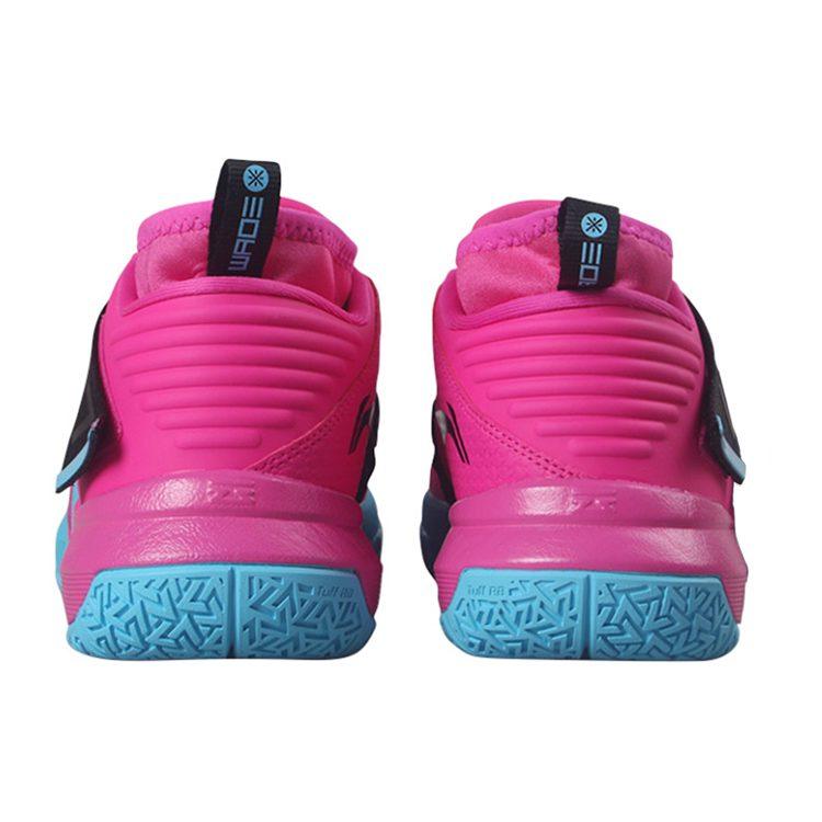 Li Ning All City 7 Way Of Wade South Beach Нескользящие Легкие Средневысокие Баскетбольные Кроссовки Мужские Черно-Розово-Синие ABAP101-1