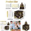Black Gold Birthday Party Atmosphere Setup With Surprise Gift Box For Events