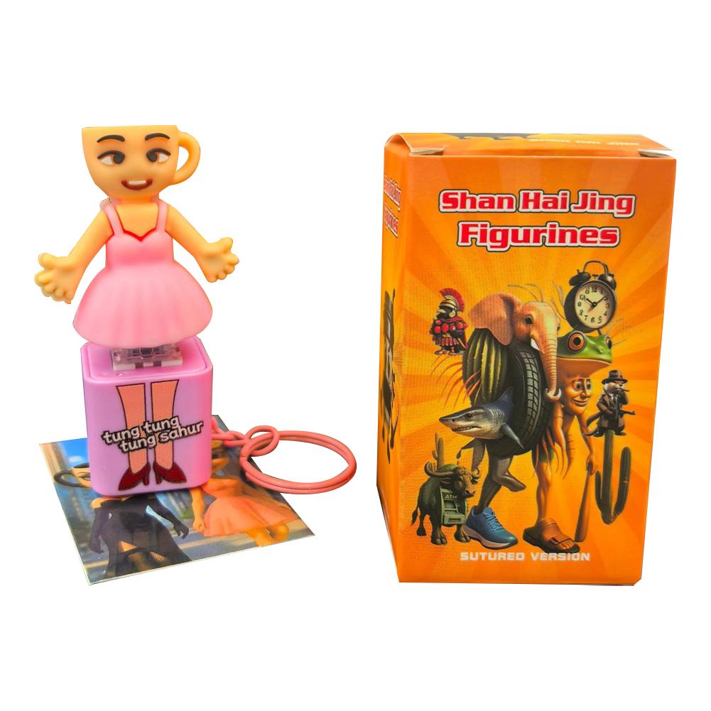 Tung Tung Sahur Keychain Toy with Buttons Make Sounds Pendant Stick Decompression Button Sound Funny toy