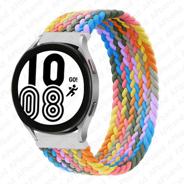 20 мм 22 мм ремешок для Samsung Galaxy watch 6 7 4 5 pro active 2 Gear S3 плетеный браслет solo loop ремешок Huawei watch GT 2 3