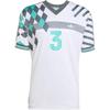 Adidas Originals Nuwave 90s Jersey V-Neck Fashion Soft Versatile Short Sleeve T-Shirt Men Tops White KD4870