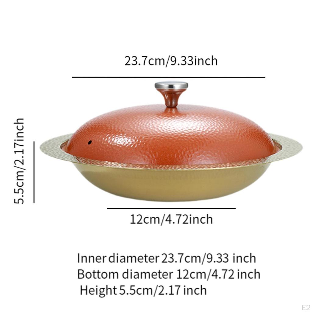 Корейская кастрюля для приготовления рамена с крышкой из нержавеющей стали для морепродуктов
