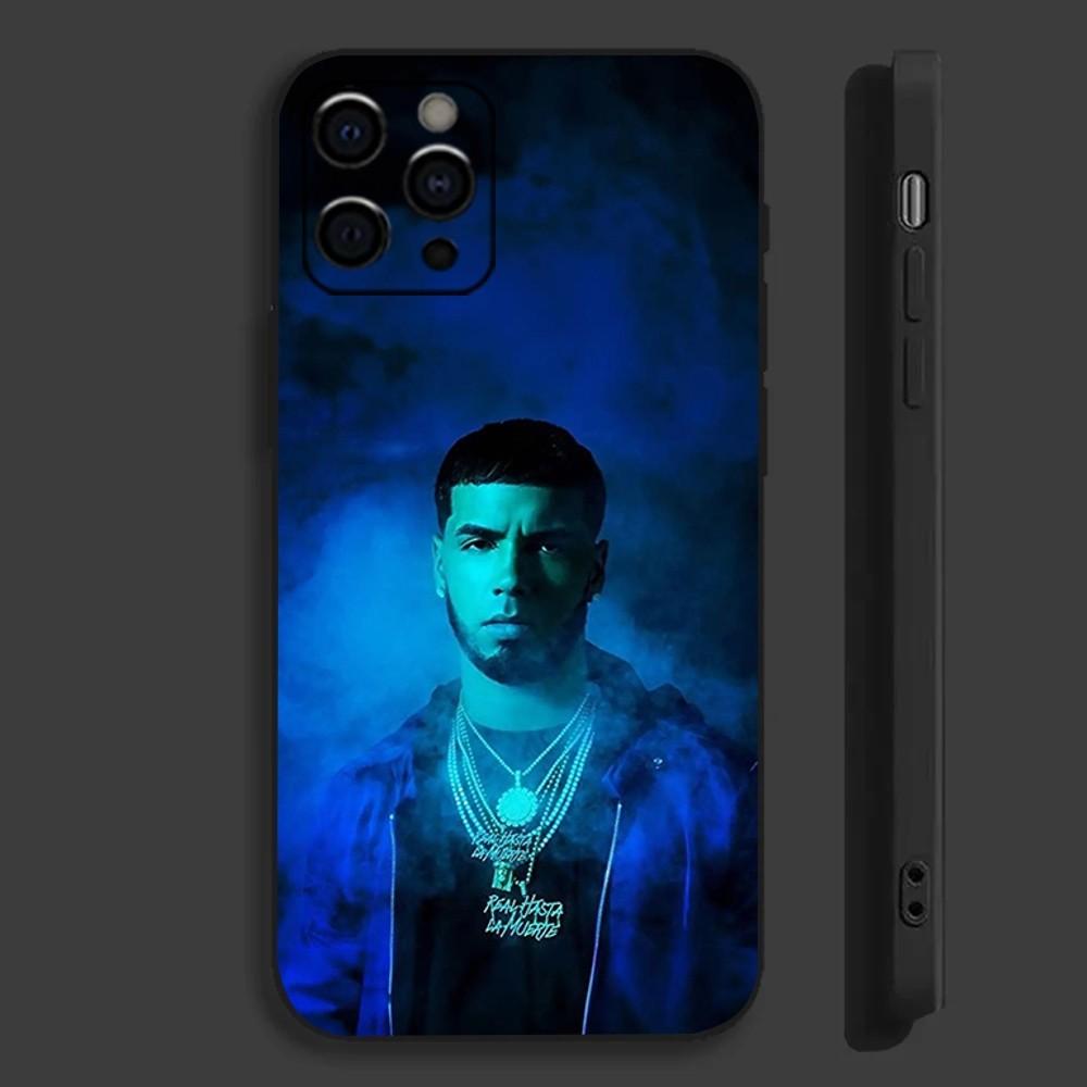A-Anuel AA Rapper Real Phone Case For Apple iPhone 15,14,13,12,11,Pro,X,XS,Max,XR,Plus,Mini Soft Black Cover