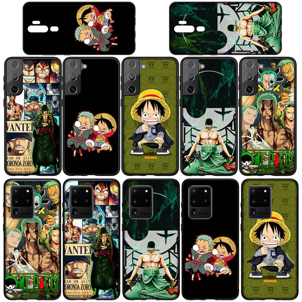 Чехол для телефона Samsung Galaxy S25 S24 S23 iPhone 16 15 Redmi Note 14 13 12 16E 11 Pro Max XR OPPO Moto Huawei Cute Luffy One Piece Roronoa Zoro Cover
