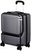 Чемодан, чехол для переноски, сумка для переноски, размер S, 1 ночь, 2 дня, 2 ночи, 3 дня, 37 л, передний карман, стопор для колес, двухколесные колеса, Palisade, 50 см, черный карбон