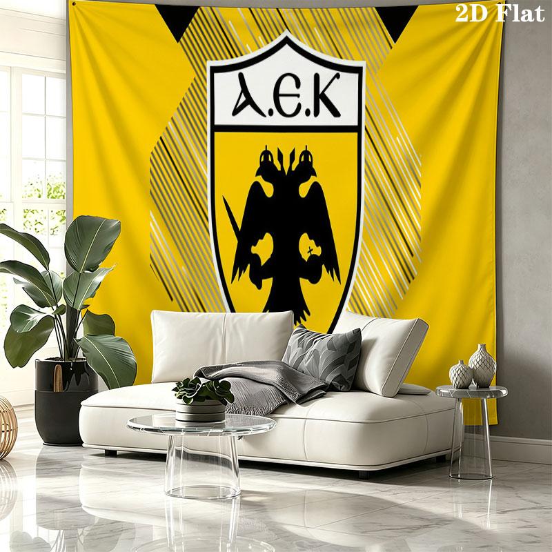 PAOK Wall tapestry, aesthetic printed fabric blanket, suitable for bedroom, living room, and home decor.