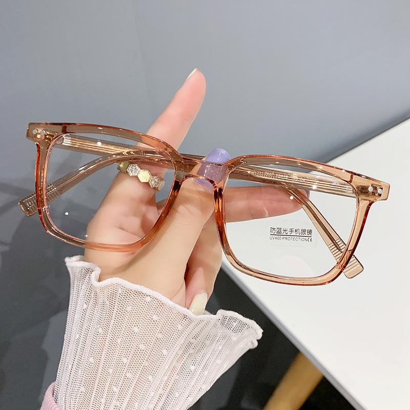 Оправа очков Очки для близорукости Анти-синие плоские очки Чисто-черная оправа очков Простая Артефакт