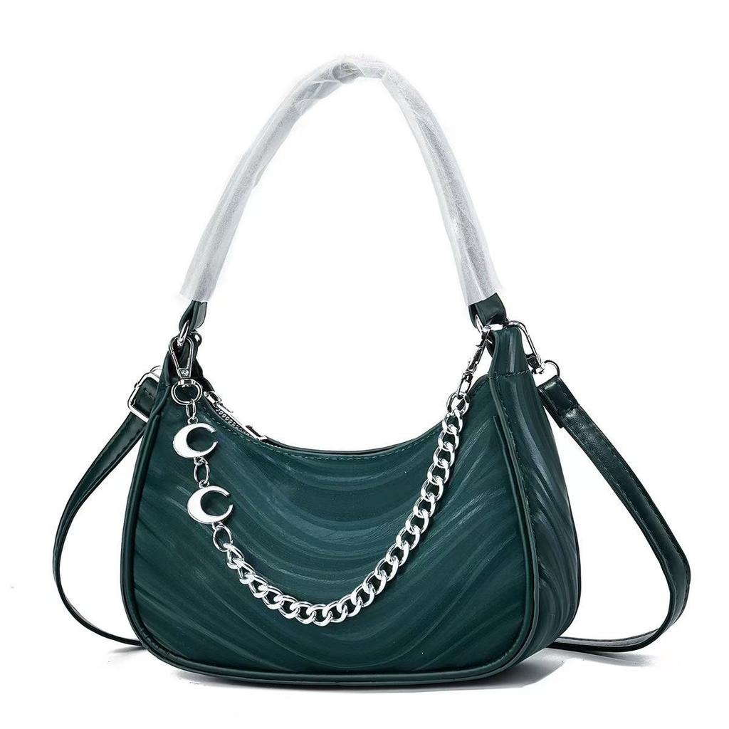 Trendy Small Square Pu Handbag With Chain Strap And Inner Pouch For Casual Outings