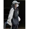 Womens Oversized Casual Sweatshirt With Color Block Design Loose Fit Long Sleeve Top In Chenille Fabric