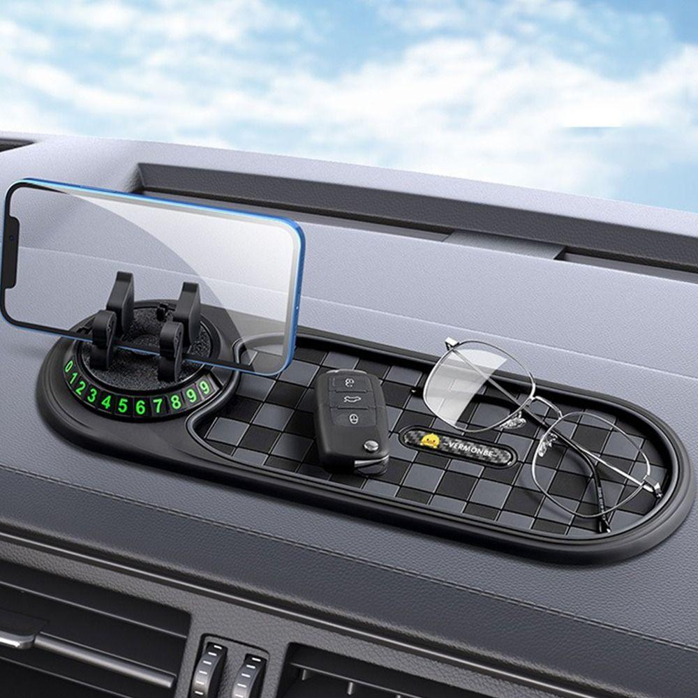 with Parking Number Plate Parking Number Plate Rotatable Anti slip Phone Pad  Car Center Console