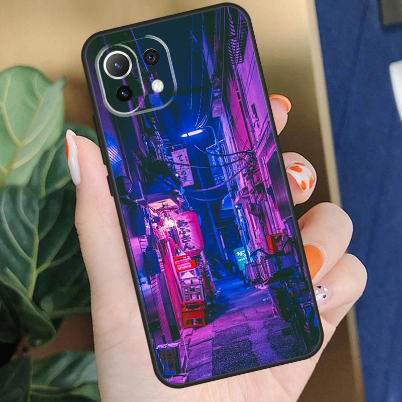 Японский ночной город Эстетичный чехол для Xiaomi 15 14 Ultra 13T 14T 15T Pro 17 Pro Max POCO X7 X5 X6 F5 F6 F7 F8 Pro Coque
