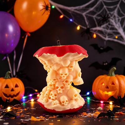 Фигурка в темном стиле, 3D-печатная фигурка яблок и черепа, жуткий скелет, художественное ремесло, коллекционная скульптура, Хэллоуин, готический декор для рабочего стола,