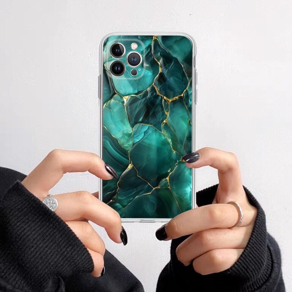 Модный Чехол для Телефона с Мраморным Узором для iPhone 16 15 8 7 6 6S Plus X SE XR XS 14 11 12 13 Mini Pro Max