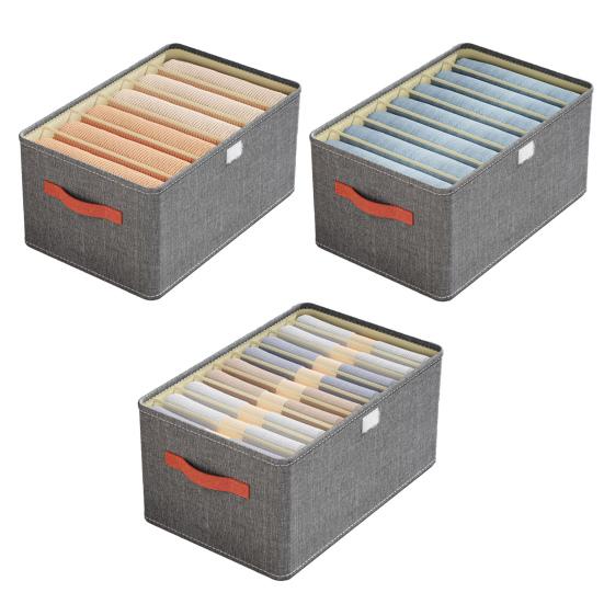 Ящик для одежды с крышкой, водонепроницаемый, влагостойкий, складной шкаф для спальни, 6/7/9 ячеек, ящик для хранения брюк, для ежедневного использования