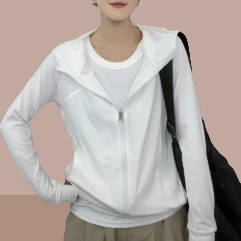 Женская солнцезащитная куртка с капюшоном из ледяного шелка и тонкой вставкой для летней солнцезащитной одежды на открытом воздухе