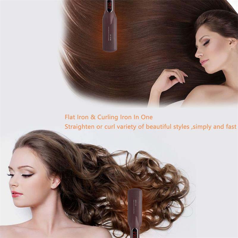 Выпрямитель для волос Кератиновое лечение Плавающие широкие пластины Керамическая плойка Двойное напряжение Плойка для завивки волос Салонный стайлер