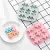 Silicone Creative Ice Grid Mold Microwave Oven Baking Chocolate Puzzle Shape To Make Biscuit Tools