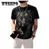 Футболки с 3D тигровым принтом High Street, модные индивидуальные футболки с бриллиантовым блеском, летние повседневные рубашки с круглым вырезом и короткими рукавами, мягкие топы