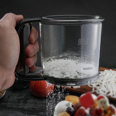 250 мл пластиковое сито для муки с мелкой сеткой, простое в использовании, чистое, ручное, многофункциональное, компактное сито для муки