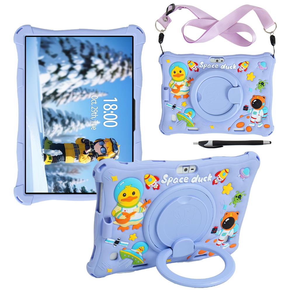 Универсальный чехол для планшета 24 см*17 см 10.1 Мягкий силиконовый для 10 10.1 Мультяшный Вращающийся Планшетный ПК на Android Силиконовый Дюймовый Мягкий Чехол