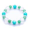 Kyojudo Power Stone Bracelet for Four Gods Crystal and Natural Good Luck In and Protection from Evil Women, Stone, Money, Love, (Amazonite)