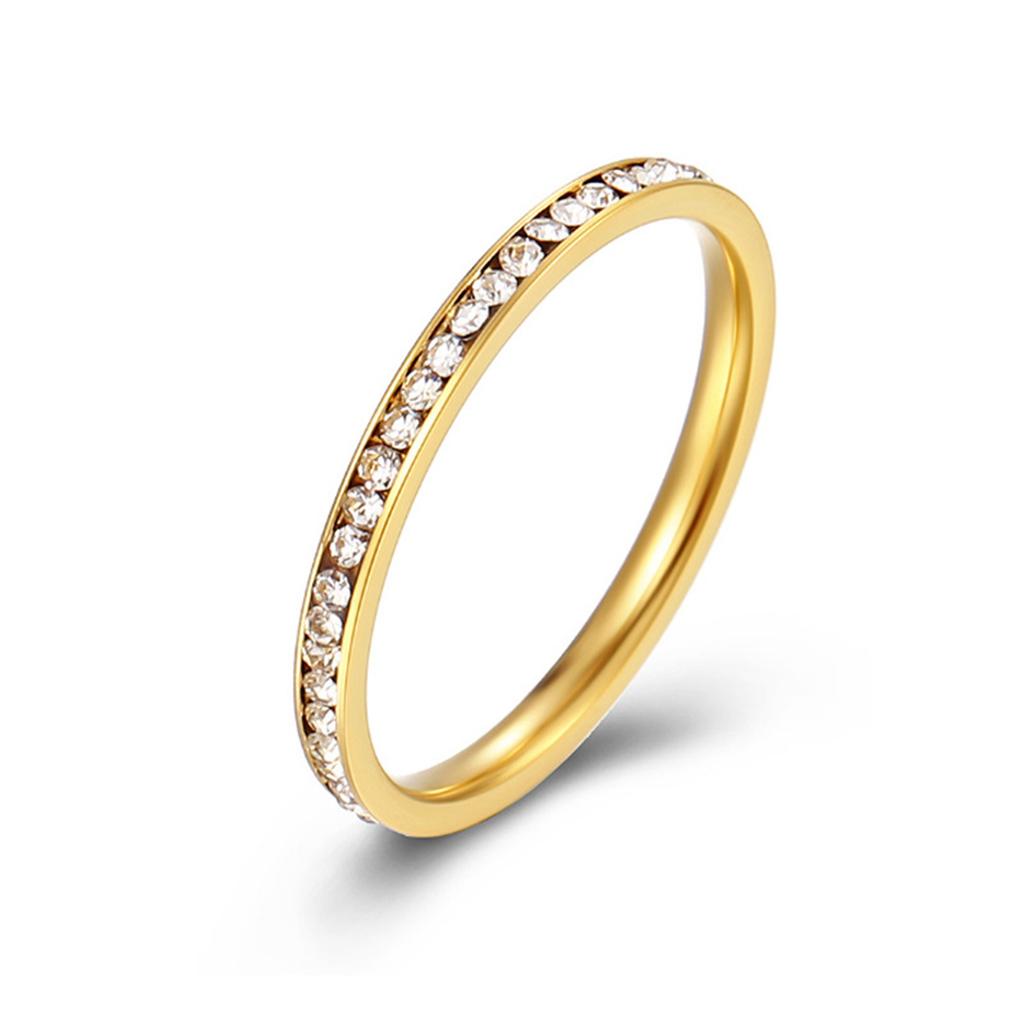 Luxury Designs Full Cubic Zirconia Rotating Rings for Women High Quality Stainless Steel Waterproof Jewelry 2026 Wedding Rings
