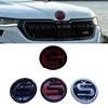 1pcs 9cm 8cm Refit S Logo Car Front Hood Rear Trunk Emblem For Fabia Octavia VRS Superb Rapid Yeti Karoq Vision Accessories