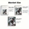 1pc Motorbike Rider in Action Blanket-Lightweight Flannel Home Furnishings Bedding Blanket Suitable for Sofas Beds Travel Camping Living Roo