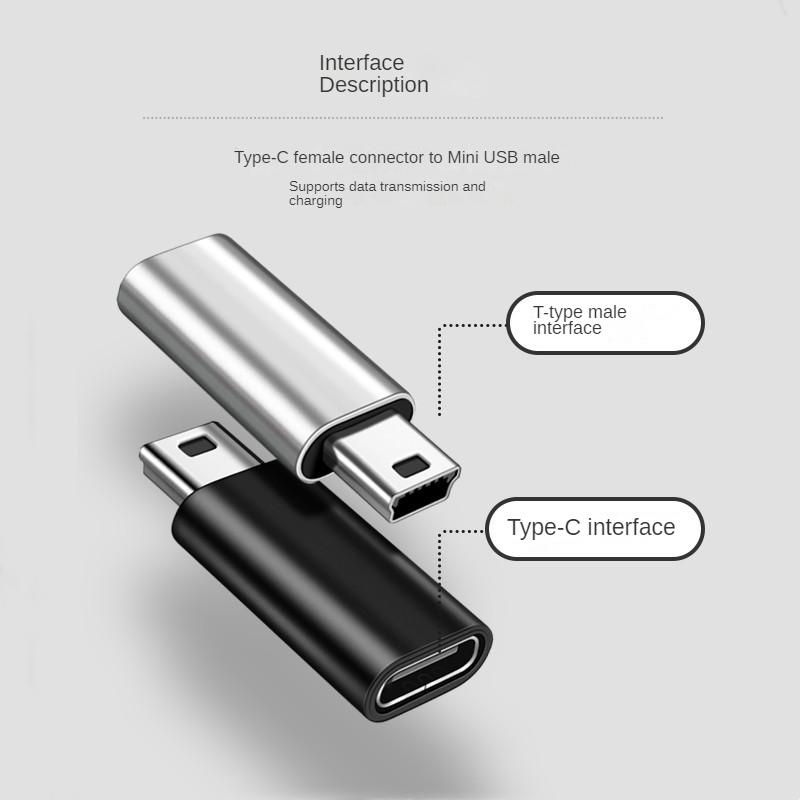 Мини-USB-адаптер, адаптер типа «гнездо-c» к разъему «мини-USB», конвертер для зарядки данных «мини-к TYPE-C»