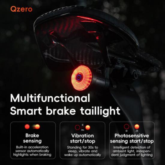 ROCKBROS RearLight Smart Taillight LED Waterproof Bicycle Bike Brake Sensing USB