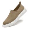 Spring White Sole Loafers Outdoor Casual Sports Shoes Suede Brand Designer Leather Shoes Soft Sole Comfort Walking Men's Shoes