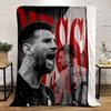 Messi Portrait Warm blanket with Red Accent Design Flannel blanket for bedroom, living room, sofa, and nap.