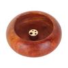Vietnamese Mini Round Incense Stick Buddhist Supplies Bowl Shape Incense Holder(Rosewood)