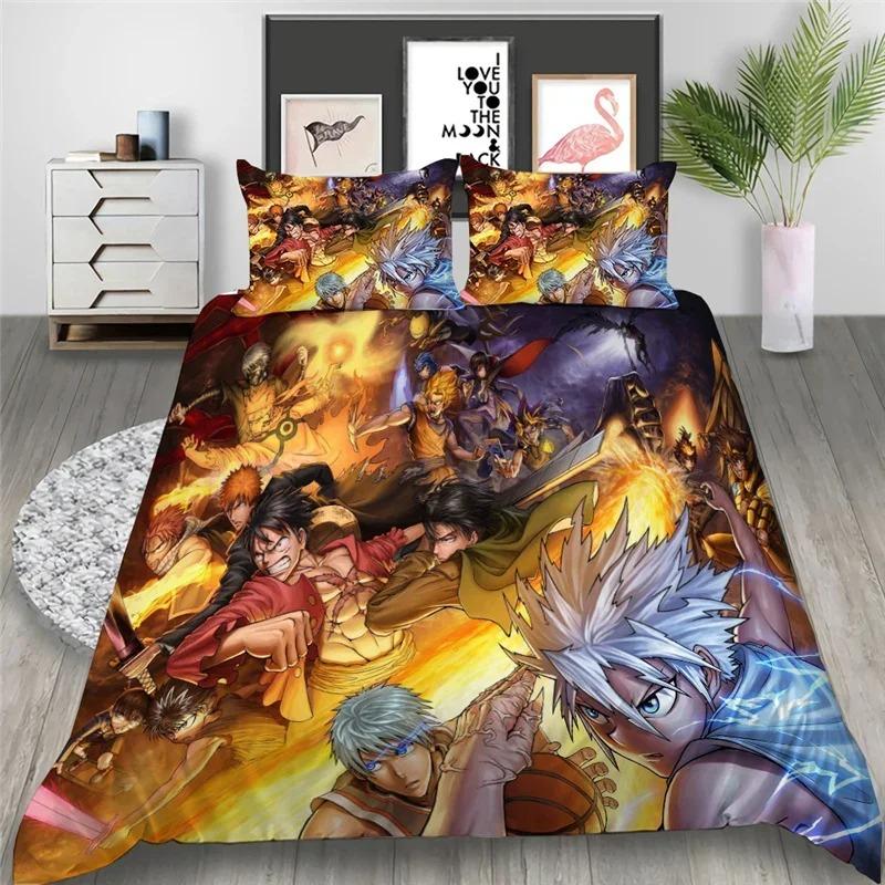 Anime HUNTER HUNTER Bedding Set Duvet Cover Bedroom Comforter Covers Single Twin King Size Quilt Cover Home Textile