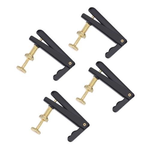 3/4 and 4/4 Cello Fine Tuners, String Adjusters, Durable, Stringed Instrument, Set of 4, Black