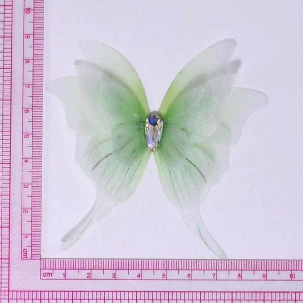 Gradient Color Organza Fabric Butterfly Four-Layer 3D Butterfly Decorations Butterfly Appliques