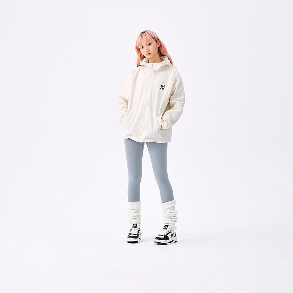 New MLB Monogram Big Lux New York Yankees Jackets Coats Unisex Hemp Cream 3AWJM0551-50CRM