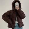 Women S Short Hooded Padded Cotton Coat Loose Warm Winter Jacket