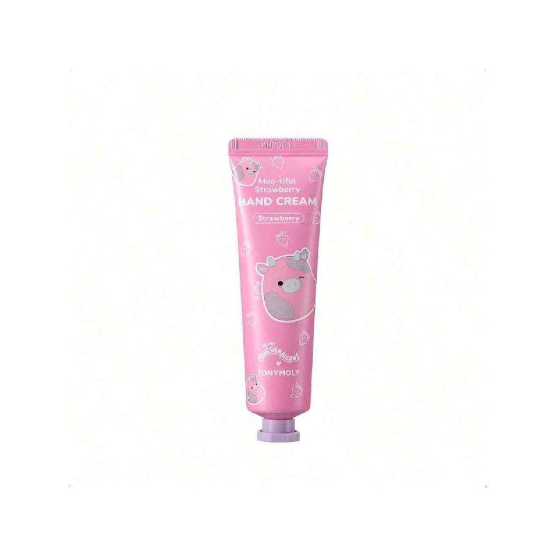 Tonymoly Squishmallow Hand Cream, Patty Moo-Tiful Strawberry Milk Moisturizing, Hydrating And Nourishing Hand Lotion, Non Greasy All Skin Types, 30ml