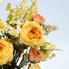 Multicolor Simulation Rose Flower Silk Petals Faux Floral Bouquet Fake Flower  Bride Bouquet