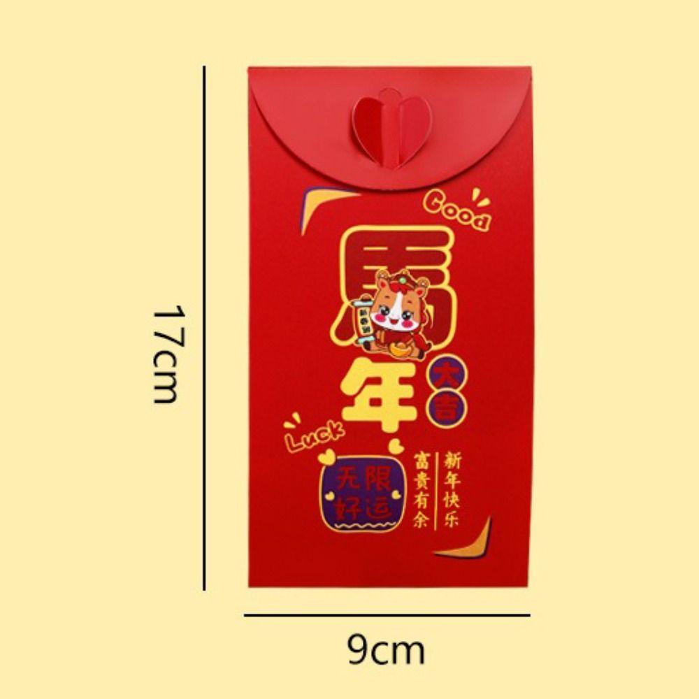 Red Color New Year Red Envelope Pulling Design Folding 3D 3D Red Packet Creative Good Luck Design CNY Red Envelope