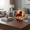 Round Decorative Paintings Ornament Horse Year Home Decor Ornament Desktop Ornament  Entrance