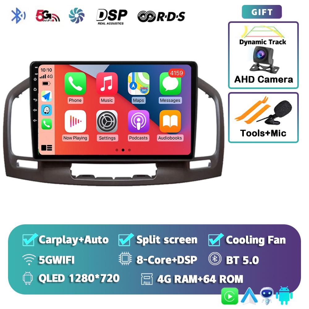 Android 14 Carplay Auto для Buick Regal Opel Insignia 2009 2010 2011 2012 2013 Автомобильный радиоприемник Мультимедийный проигрыватель Стерео GPS WIFI+4G BT