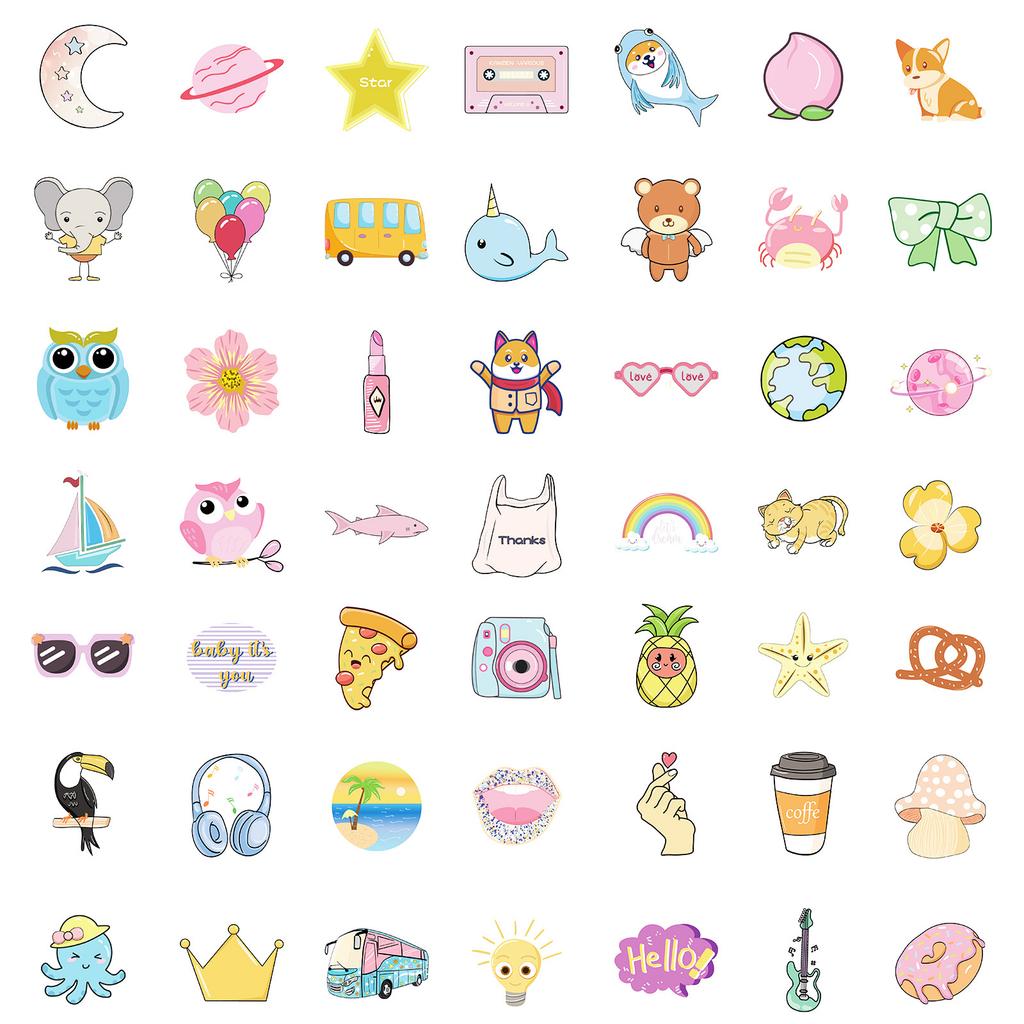 100 Высококачественных Наклеек с Ручной Росписью Маленьких Животных Граффити, Микс и Матч, Декоративные Креативные Наклейки для Ручного Учета