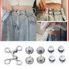 4 Sets Adjustable Size Buckle Extender Set Replacement Metal Button