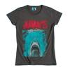 Jaws Womens/Ladies Movie Poster Distressed Fitted T-Shirt