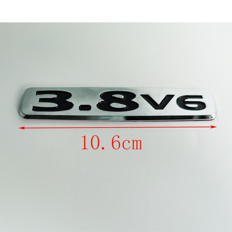 AAZO1 For Mitsubishi Pajero v73 v87 v93 v97 Car Sticker Logo 3.8 V6 displacement letter logo 1pc