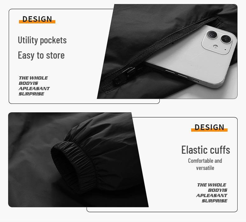 Мужской повседневный тренч с капюшоном большого размера - Осенняя куртка из нейлона 40D свободного кроя